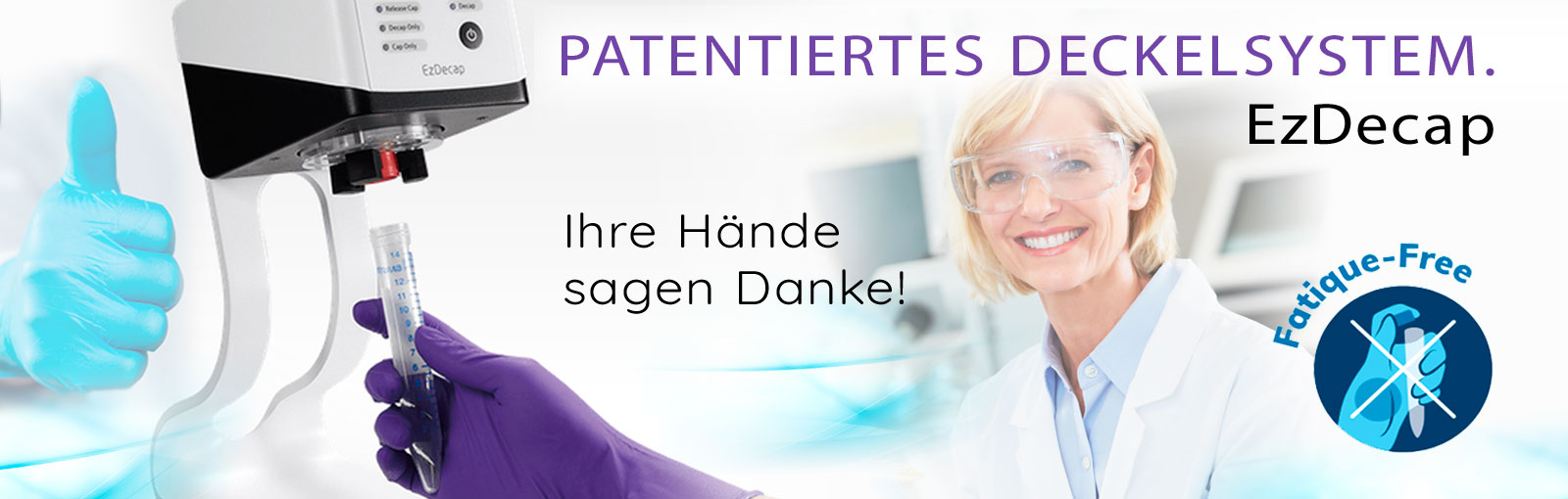 Patentiertes Deckelsystem EzDecap