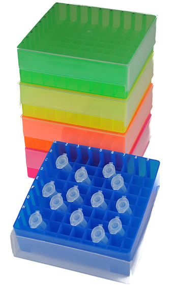 Ultra Low Temp Cryogenic Polycarbonate Freezer Boxes, 81 Place, 5/PK